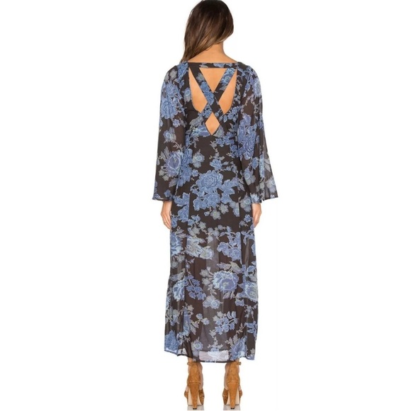 Free People Melrose Bell Sleeve Maxi Dress Size 4 - Picture 2 of 9